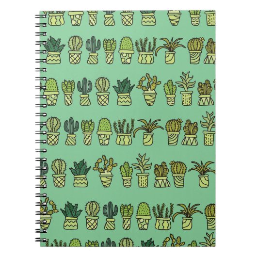 Carnet Collection Cactus : Jeu De Doodles Dessiné À La Ma (Devant)