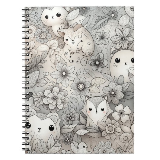 Carnet Collection d'animaux Abstraits amusants (Devant)