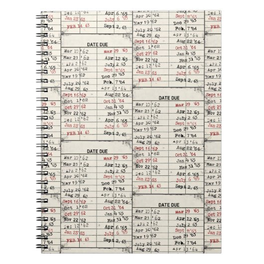 Carnet Collection de cartes de bibliothèque ancienne (Devant)