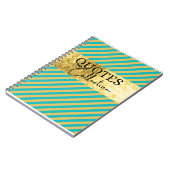 Carnet collection de citations vert et or (Côté gauche)