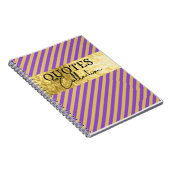 Carnet collection de citations violettes et dorées  (Côté Droit)