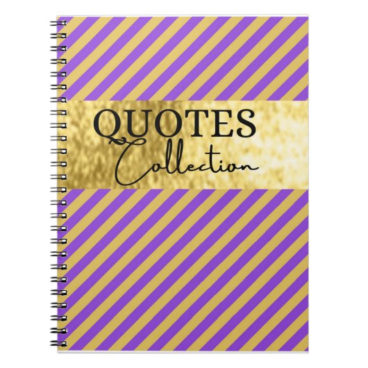 Carnet collection de citations violettes et dorées  (Devant)