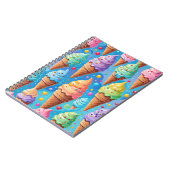 Carnet Collection de cônes de crème glacée estivale (Côté gauche)