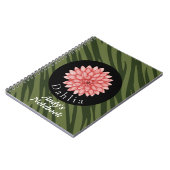 Carnet Collection de fleurs Dahlia personnalisées (Côté gauche)