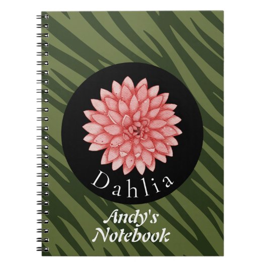 Carnet Collection de fleurs Dahlia personnalisées (Devant)