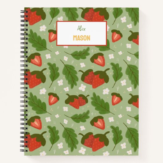 Carnet Collection de Motifs de paniers de fruits - Fraise (Devant)