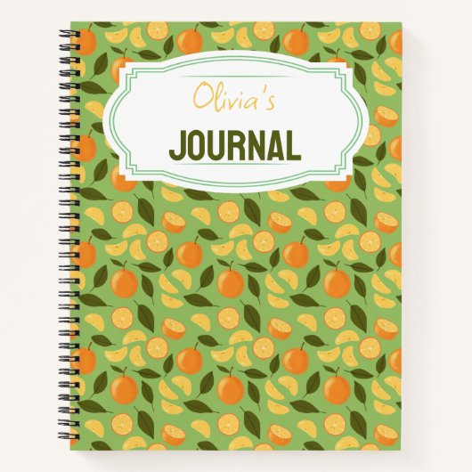 Carnet Collection de Motifs de paniers de fruits - Orange (Devant)