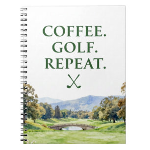 Carnet Collection de papeterie de golf Aquarelle Premiu