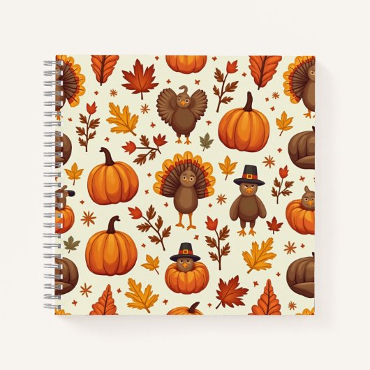 Carnet Collection de personnages de Thanksgiving (Devant)