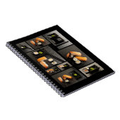 Carnet Collection de sushi sur l'arrière - plan noir (Côté Droit)