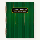 Carnet Collection de Texture Vert Or tendance de luxe (Devant)