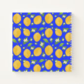 Carnet Collection Lemon Bloom à motif bleu (Dos)