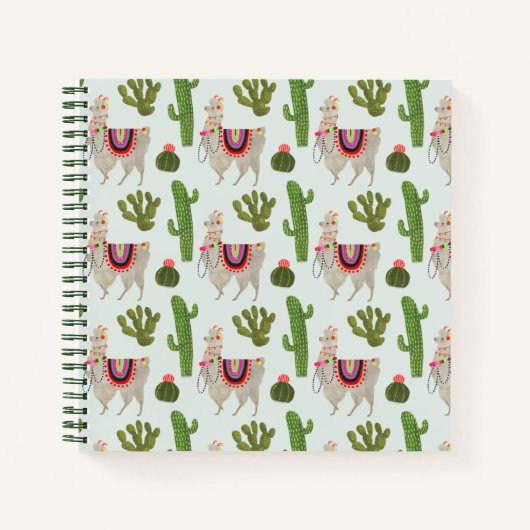 Carnet Collection Llamarama | Cactus & Llama Motif (Devant)