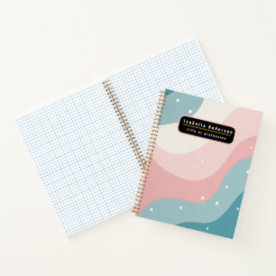 Carnet Collection Moderne Abstraite Rose Pâle Menthe
