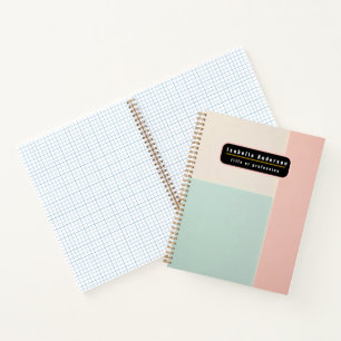 Carnet Collection Rose Pâle Menthe Abstraite Populaire