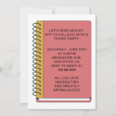 Carnet College Trunk Party Invitation (Devant)