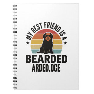 Carnet Colley barbu Design pour amateur de chien Coucher