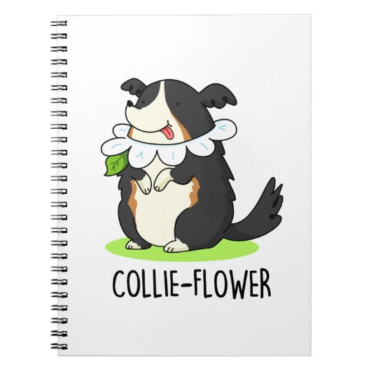 Carnet Collie-fleur Border Collie Drôle Pun Chien  (Devant)