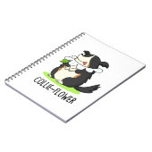 Carnet Collie-flower Funny Bordure Collie Chien Pun (Côté gauche)