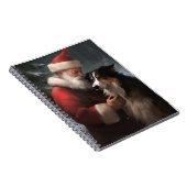 Carnet Collie frontalier avec Noël Festif du Père Noël (Côté Droit)