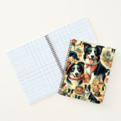 Carnet Collie frontière mignonne sans joint (Intérieur)