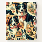 Carnet Collie frontière mignonne sans joint (Dos)