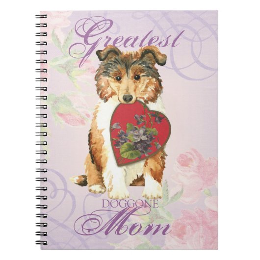 Carnet Collie Heart Maman (Devant)