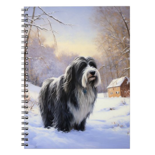 Carnet Collie Laisser Il Neige Noël (Devant)