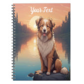 Carnet Collie Shepherd par le lac (Devant)