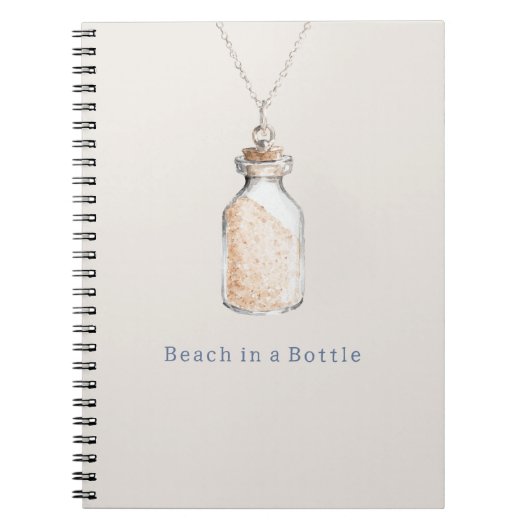 Carnet Collier de bouteille de plage (Devant)