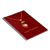 Carnet Collier en or coeurs rouges (Côté Droit)