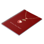 Carnet Collier en or coeurs rouges (Côté gauche)