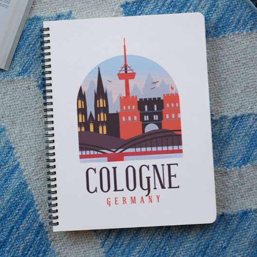 Carnet Cologne Allemagne Vintage Cityscape