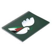 Carnet colombe de paix avec le drapeau palestinien (Côté gauche)