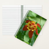 Carnet Colonne de bicolore rouge et jaune Floral (À l'intérieur)