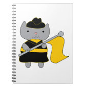 Carnet Color Guard Cat Yellow Flag Black Uniform (Devant)