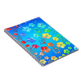 Carnet Colorant Honu de cravate et ketmie (Côté Droit)