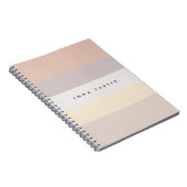 Carnet Colorbloc Horizontal Pastel Stripes Monogramme (Côté Droit)