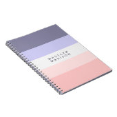 Carnet Colorbloc Peach Horizontal Stripe et Purple (Côté Droit)