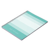 Carnet Colorbloc turquoise à dégradé Aqua (Côté gauche)