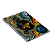 Carnet coloré abstrait papillon fractal Cacoon (Côté Droit)