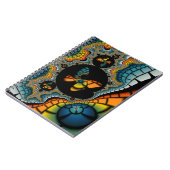 Carnet coloré abstrait papillon fractal Cacoon (Côté gauche)