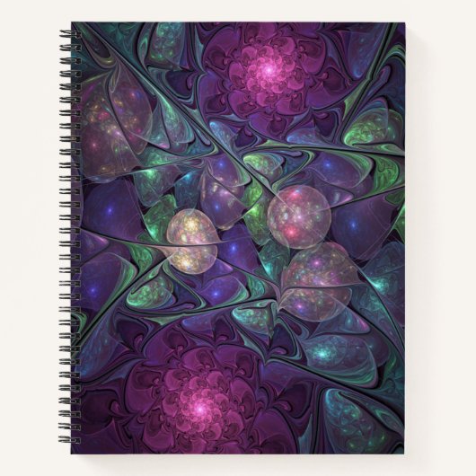 Carnet Coloré brillant Art Abstrait Fractal moderne (Devant)
