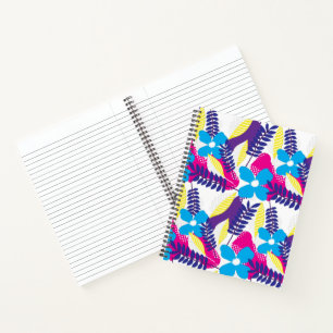 Carnet Coloré Chic Floral & Dot Motif avec Feuille