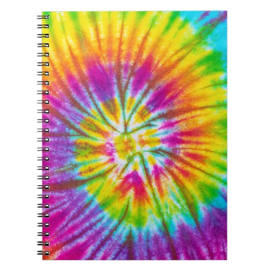 Carnet Coloré Cravate-Dye -Dye Abstrait. (Devant)