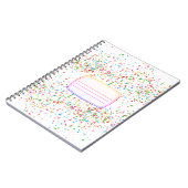 Carnet coloré de composition de confettis (Côté gauche)