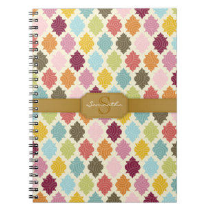 Carnet coloré de coutume de Quatrefoil de Marocain