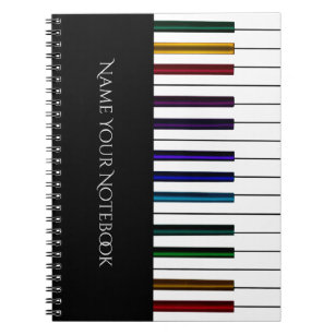 Carnet coloré de musique de piano de clavier