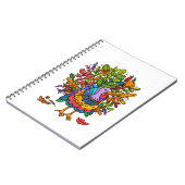 Carnet Coloré et incroyable dindon stylé drôle (Côté gauche)