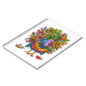 Carnet Coloré et incroyable dindon stylé drôle (Côté gauche)